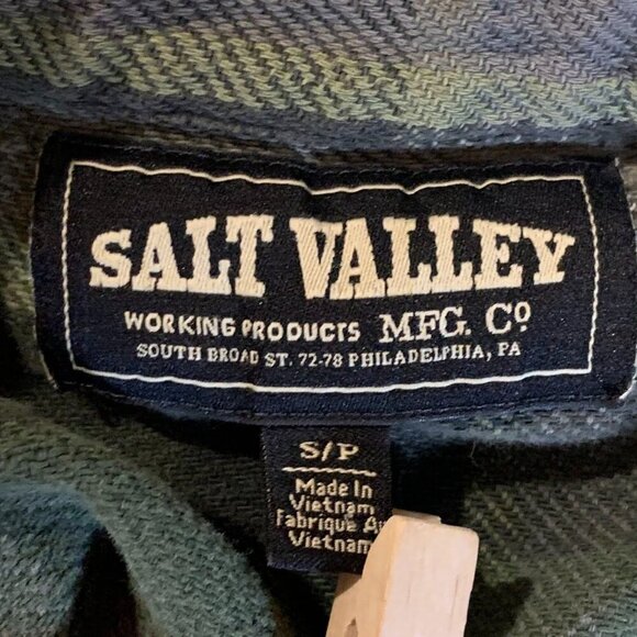 Salt Valley Men's Plaid Cotton Button Up Long Sleeve Work Shirt Size S - Picture 9 of 14